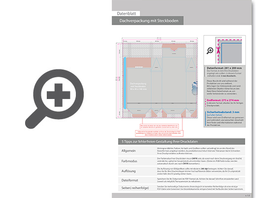 Product Bild dachverpackung_mit_steckboden_mit_l__ngsnaht_(9_x_4_x_14_cm_plus_dach)_einseitig_bedruckt_4_0-farbig